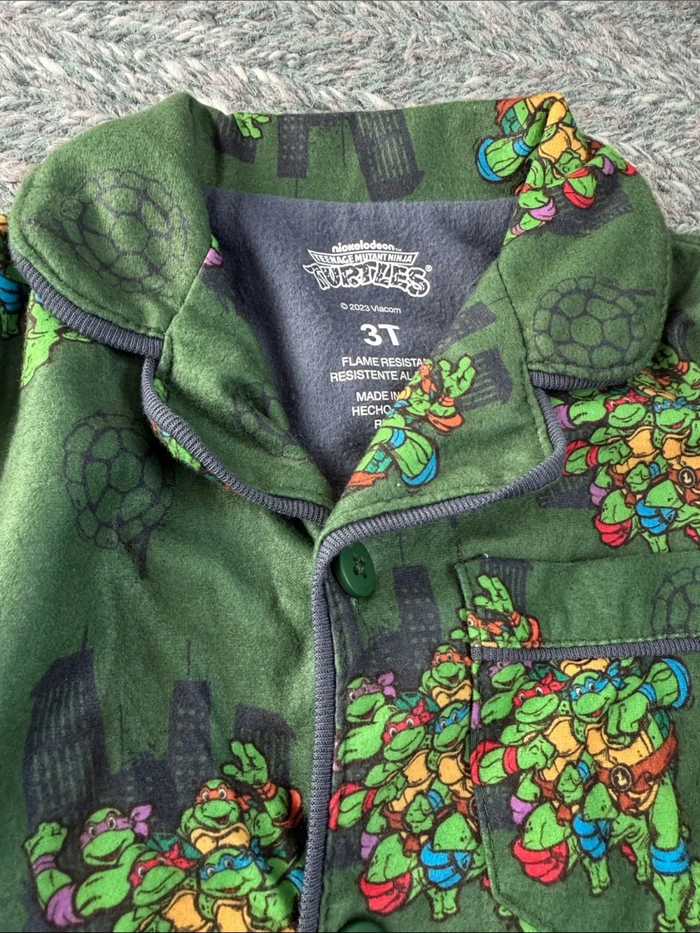 Green Teenage Mutant Ninja Turtles Kids Pajama Set